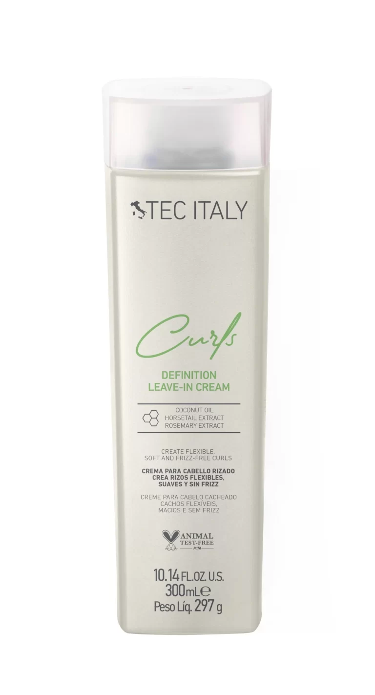 TEC ITALY - LEAVE IN CREAM - Crema para cabello rizado, crea rizos flexibles, suaves y sin frizz